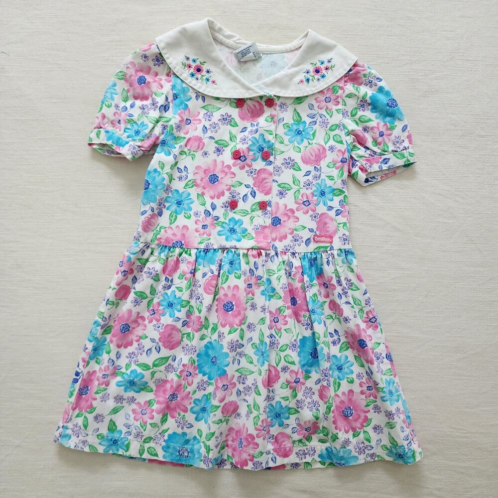 Vintage Oshkosh Floral Dress kids 6